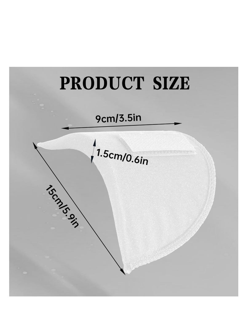 2 Pairs Set-in Shoulder Pads, Thickness 1.5cm Sewing Sponge Shoulder Pad, Thin Shoulder Enhancer for Round Shoulders, Men Women Blazer Suit T-Shirt Accessories, Black and White - Image 2