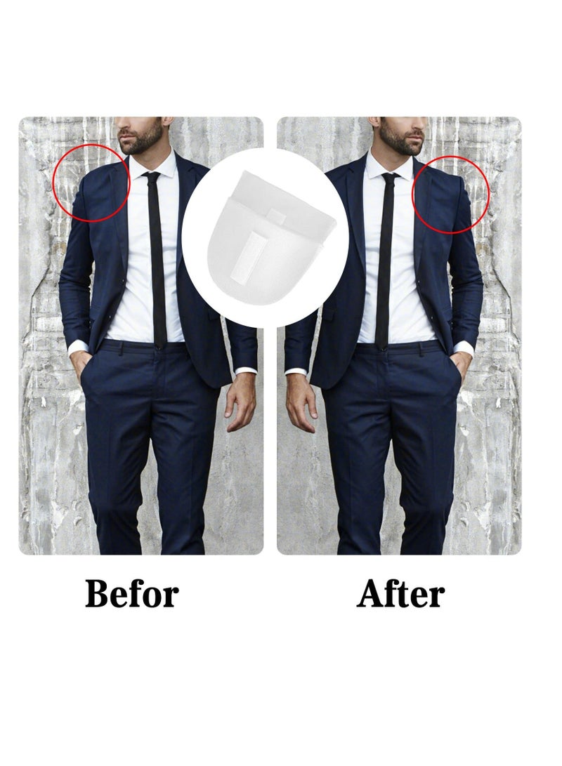 2 Pairs Set-in Shoulder Pads, Thickness 1.5cm Sewing Sponge Shoulder Pad, Thin Shoulder Enhancer for Round Shoulders, Men Women Blazer Suit T-Shirt Accessories, Black and White - Image 4
