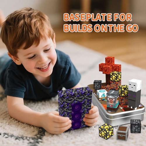 STEM MATCH Magnetic Building Blocks Travel Toys Age 3 STEM Toy with Portable Tin Compatible with Magnetic Tiles Ideal for Open Boy Ages 48 Holiday Birthday Easter Gifts - Image 5
