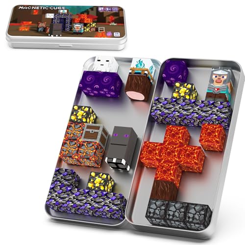 STEM MATCH Magnetic Building Blocks Travel Toys Age 3 STEM Toy with Portable Tin Compatible with Magnetic Tiles Ideal for Open Boy Ages 48 Holiday Birthday Easter Gifts - Image 1