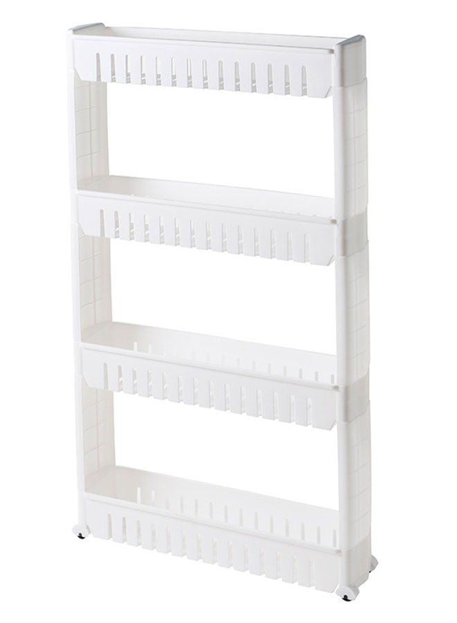 GoldenLike Slim Storage Cart 4-Tier Multipurpose Rolling Storage Shelves Cart Slide Out Storage Rack Mobile Shelving Unit Organizer Fits Small Spaces Like Laundry Utility Room Kitchen or Pantry Storage  - Image 2