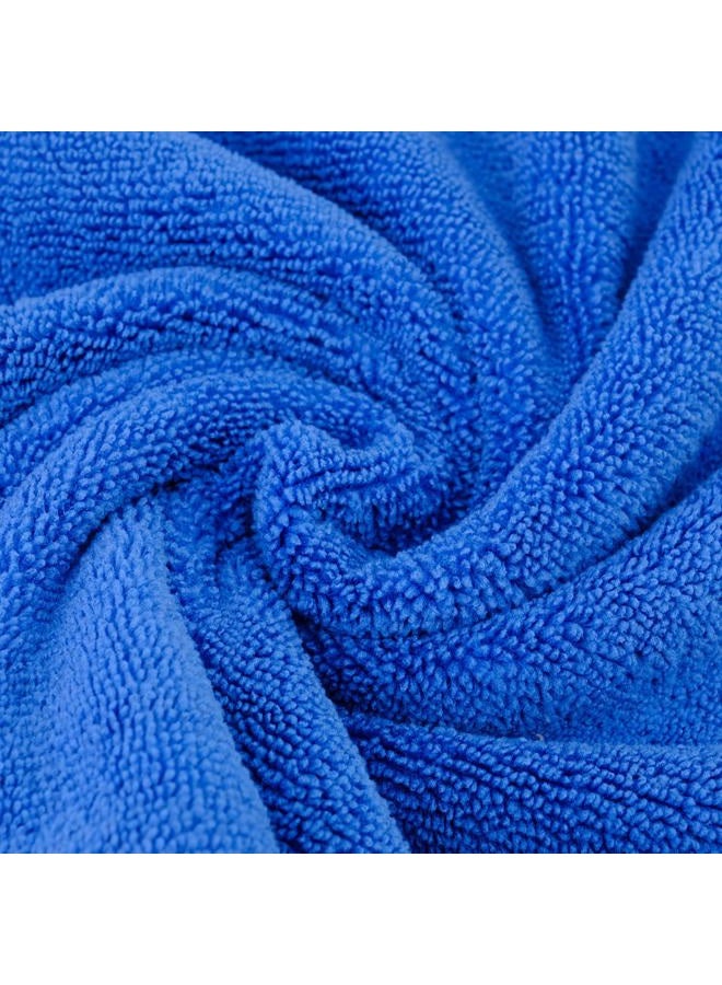 Polyte Microfiber Cleaning Towel Ultrasonic Cut Edgeless (16x16, 24 Pack, Premium, Blue,Gray,Yellow) - Image 4
