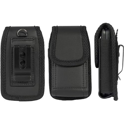 Mocotto Flip Phone Case,with Belt Loop Clip Magnetic Closure Leather Wallet Case for Alcatel Go,TCL Flip 4/3, Blu Cingular Flex 2,Consumer Cellular IRIS, Nokia 2720 2760 2780,Leather - Image 2