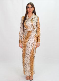Ricci long satin dress for woman 