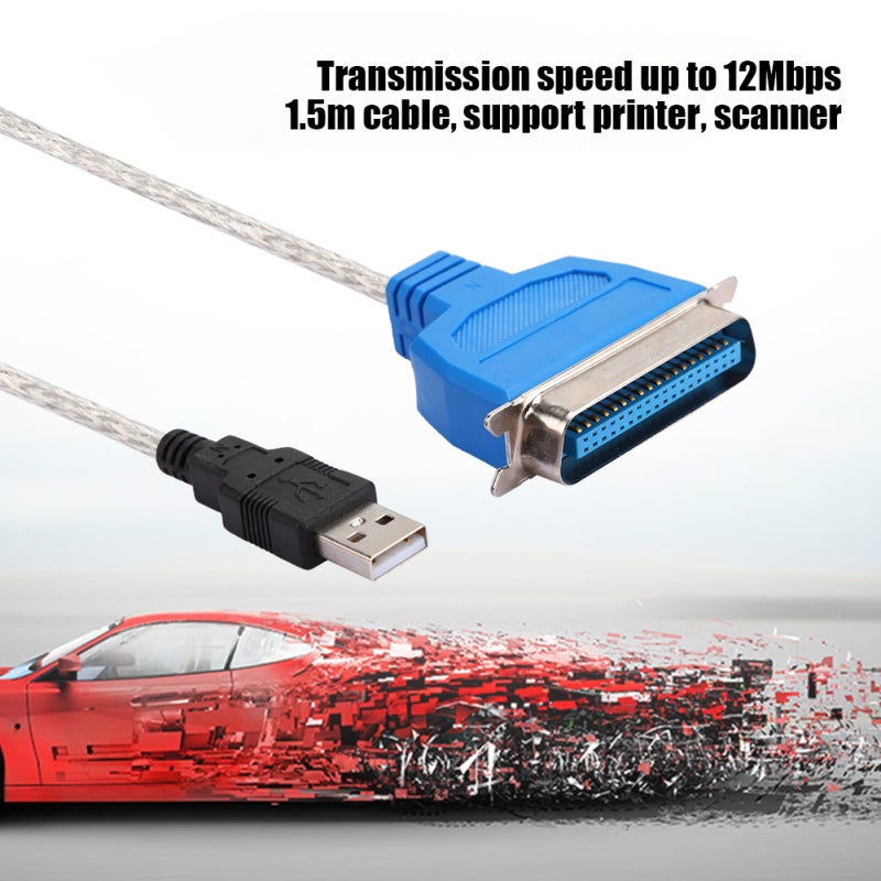 كابل USB إلى 1284: رقاقة PL2305، طباعة ثنائية الاتجاه عالية السرعة، مدخل USB قابل للنقل الساخن - حماية دائرة من التداخل، محول منفذ موازي USB للمكتب المنزلي، أجهزة سطح المكتب المتوافقة مع ويندوز و - Image 4