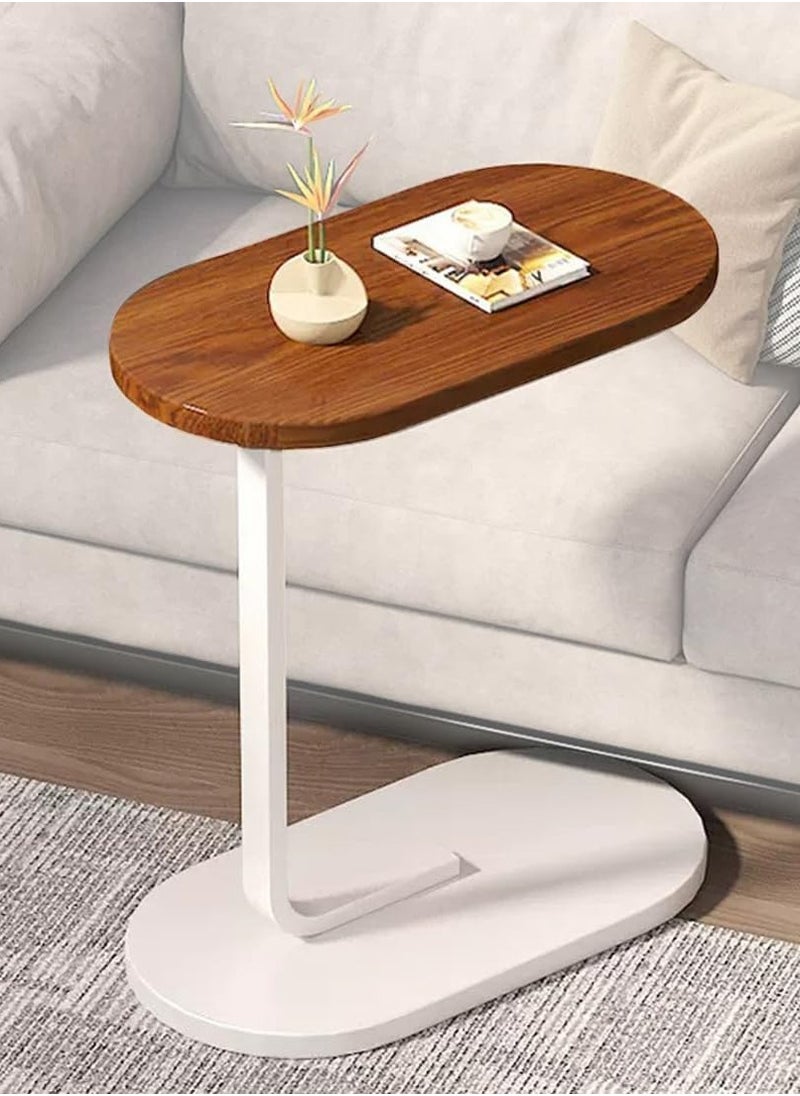 DubaiGallery - Side Table Small Bedside Table Mini Skinny Bedside Table End Table, Space Saving Height 27.6 inches (70 cm) C-Shaped Coffee Table, Side Sofa Snack Table for Sofa Reclining Furniture - Image 1