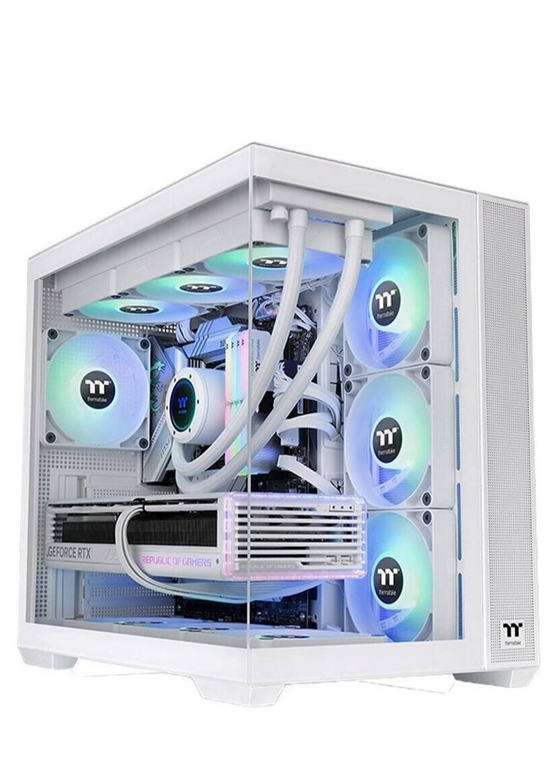 NANOTECH - Thunder Gaming PC - AMD Ryzen 7 5800XT AM4 CPU Processor, 8 Cores & 16 Threads, DDR5 32GB (2*16) Ram, PURE AMD Radeon RX 7700 XT 12GB GDDR6 Graphics Card, 2TB NVMe M.2 SSD, 3 Fan AIO Liquid Cooler, 850W 80 Plus Power Supply, Windows 11 Pro | Wi-Fi - Image 1