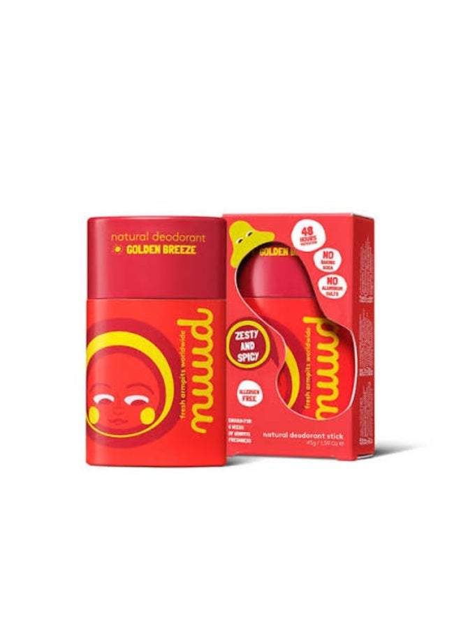 nuud Golden Breeze Stick Natural Deodorant 45g - Image 1
