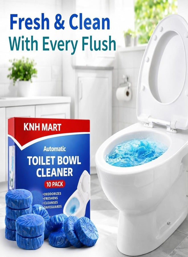 KNH MART أقراص معطرة لمرحاض KNH MART، عبوة من 10 أقراص | أقراص العناية بالمرحاض من بلو ووتر | انتعاش تلقائي للخزان والمرحاض | عناية طويلة الأمد بالحمام (1005) - Image 2