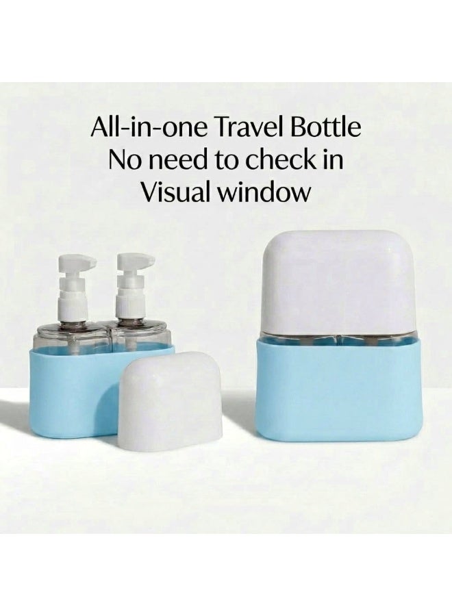 Travel Dispenser Bottle, 2-In-1 Leak Proof Containers For Toiletries with Labels and Storage Box - Image 2