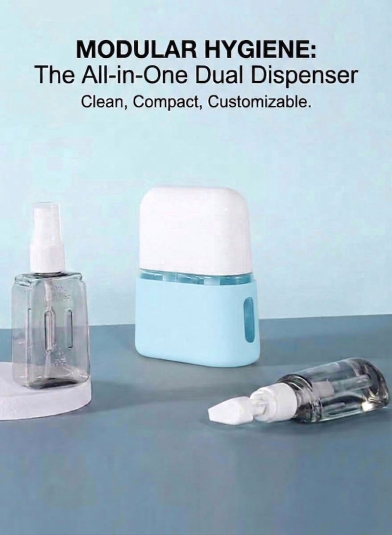 Travel Dispenser Bottle, 2-In-1 Leak Proof Containers For Toiletries with Labels and Storage Box - Image 1