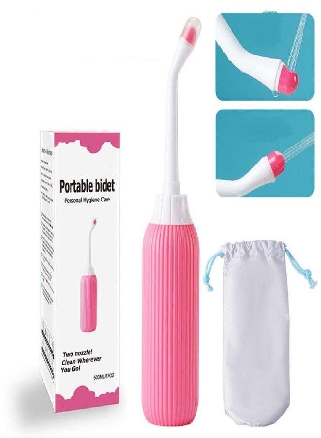 WOTOFY Portable Bidet Bottle for Travel (Pink, 500 ML) - Image 1