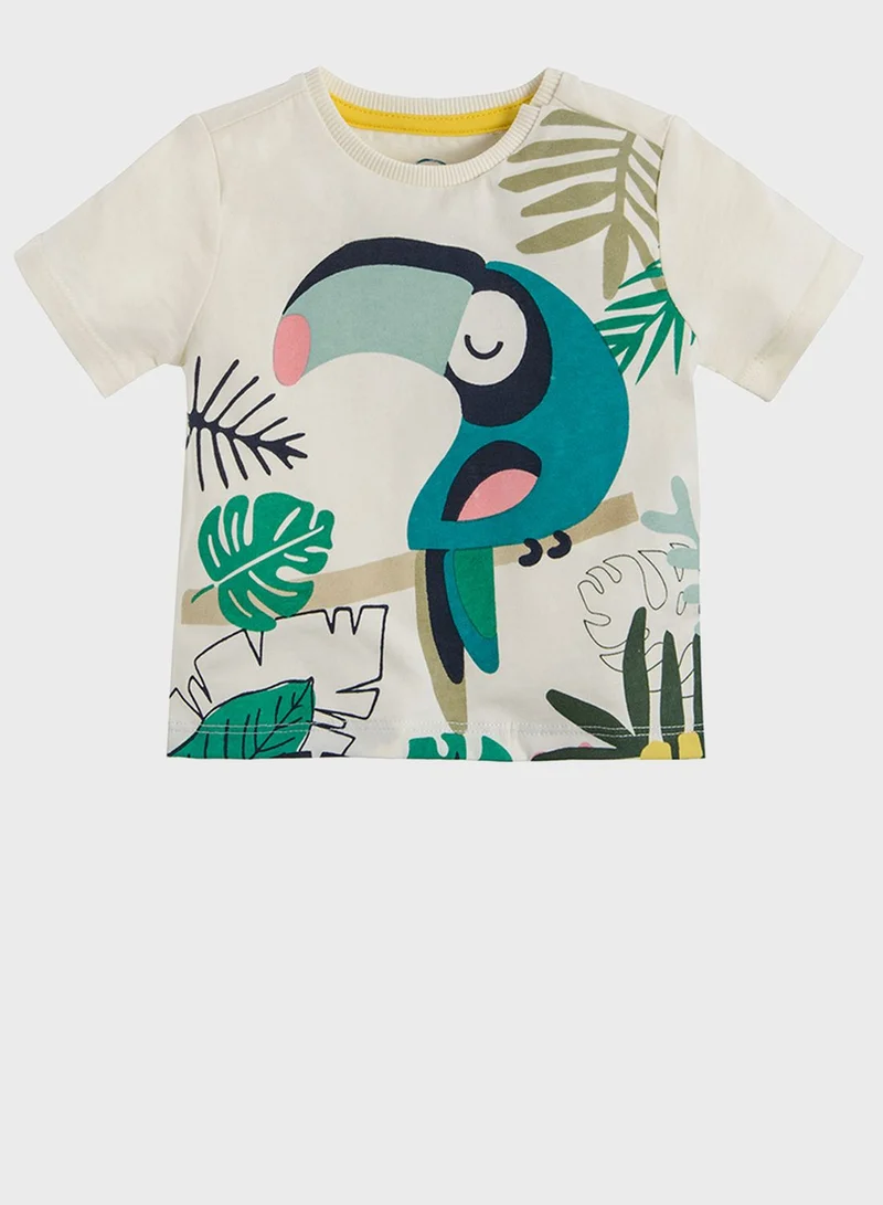 SMYK Infant Toucan Print T-Shirt + Shorts Set