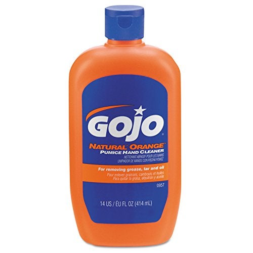 GOJO NATURAL* ORANGE منظف يدين من الحجر البركاني، 14 أونصة سائلة لوشن منظف سريع المفعول زجاجة ضغط (0957-12) - Image 5