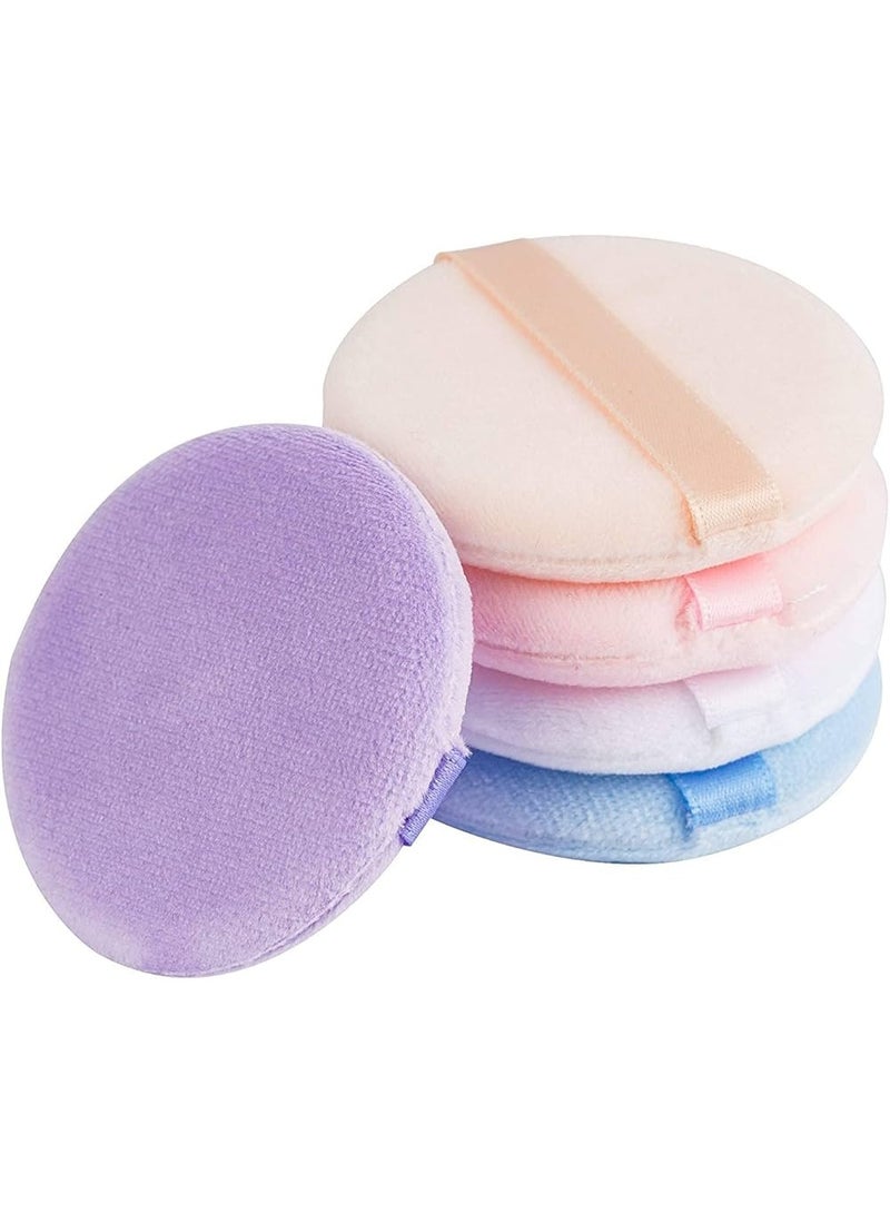 Makeup sponge set for powder and foundation, 4 pieces, reusable, wet and dry use, makeup sponge for applying foundation and face powder for women - color may very - Image 1