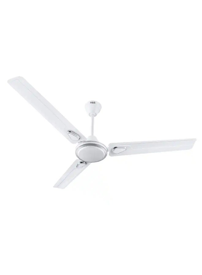 Ivas Zyva Pro Ceiling Fan, 1200mm, 400 RPM, Star Rated, White