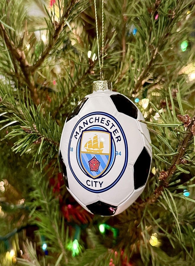Tree Buddees x Manchester City F.C. Official Football Club Bauble Limited Edition Christmas Ornament - Premier League Soccer Team (Glass Ball) - Image 2