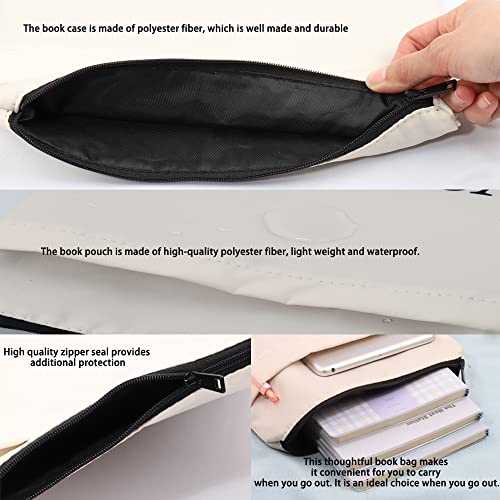 HOLLP Alphabet Book Cover A/C/J/K/M/ Letter Initial Waterproof Zipper PouchInitial English Book Sleeve(J--Book Sleeve) - Image 3
