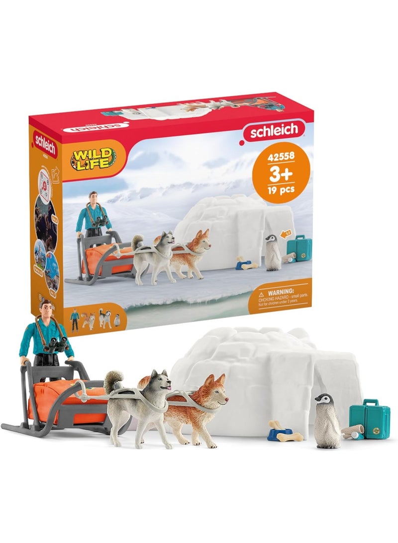 Schleich Wild Life Wild Animal Toy Playset for Boys and Girls Ages 3+, Antarctic Expedition with Arctic Animals - Image 1