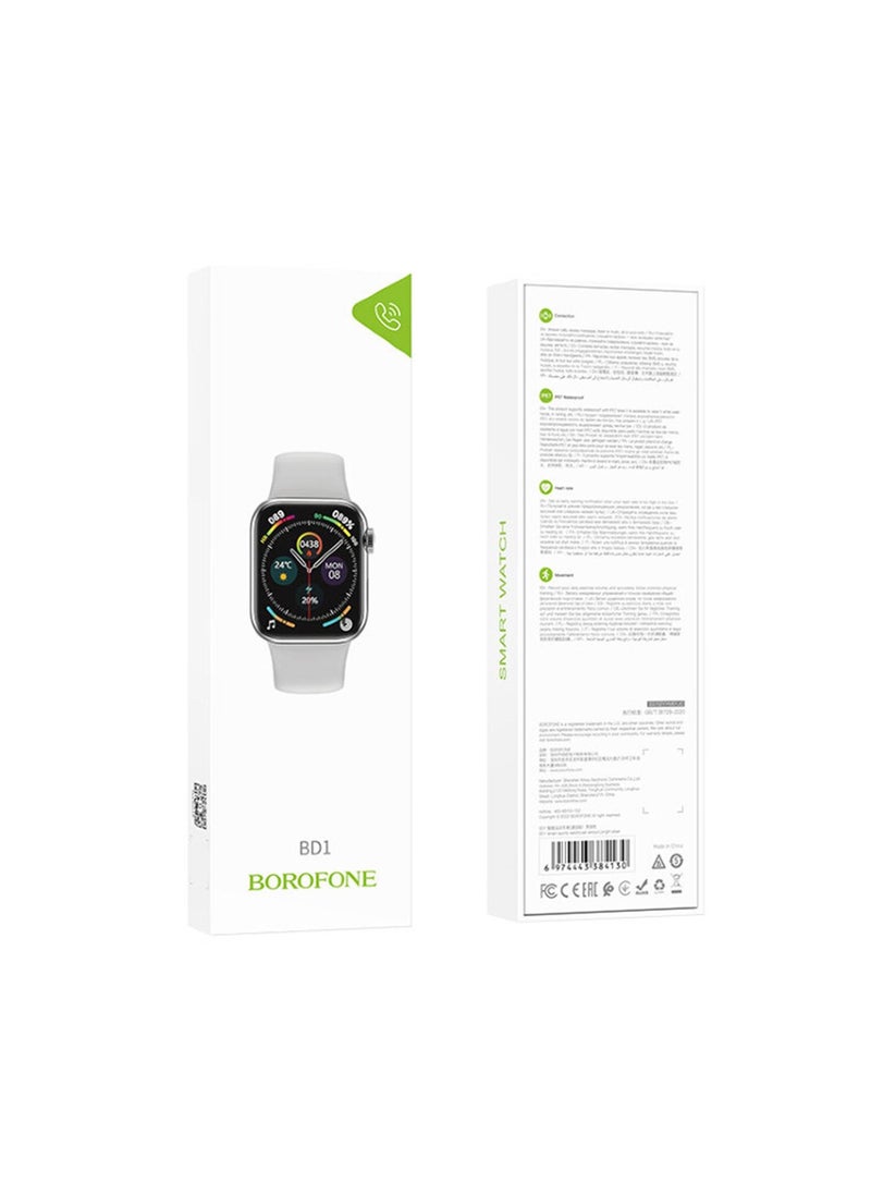 BOROFONE - BOROFONE BD1 SMART SPORTS WATCH CALL PLATA BRIGHT - Image 1
