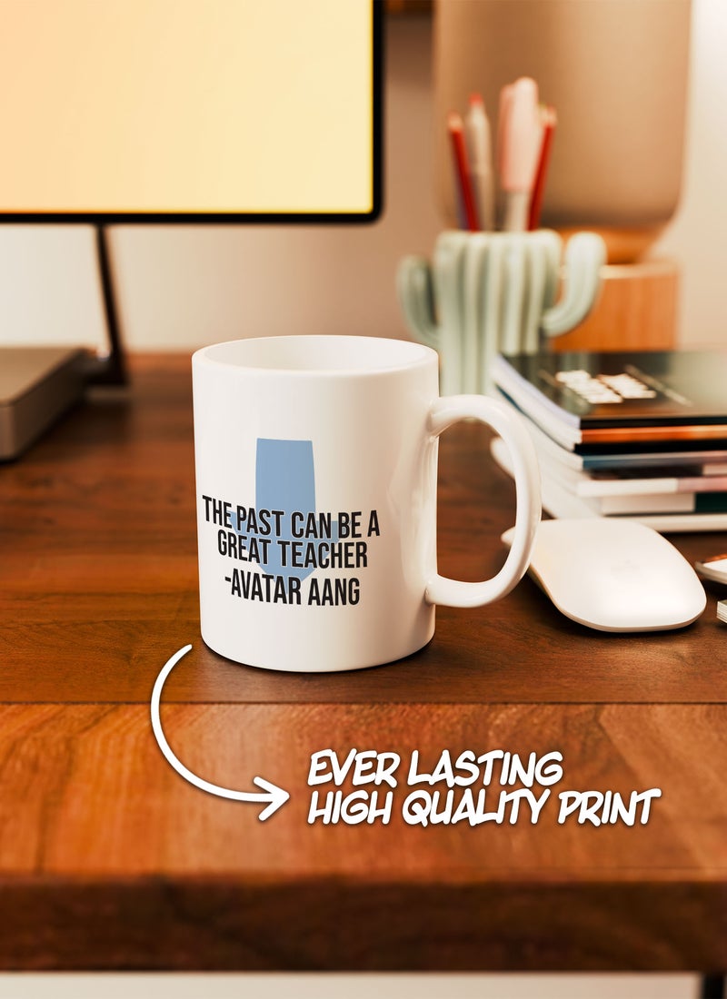 LOUD UNIVERSE White Ceramic Coffee Mug Airbender The Past Can Be Great Quote Ceramic Tea Cup - Image 2