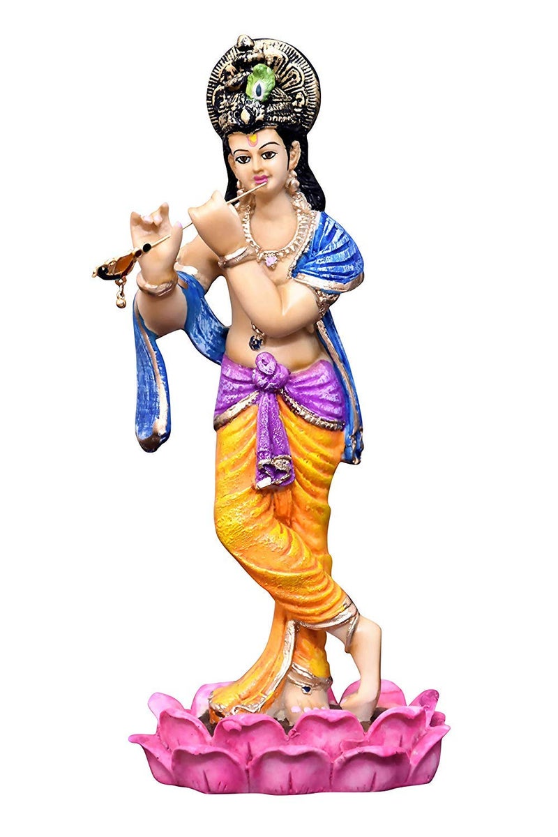 Mariner's Creation Krishna Idol for Home Decor and Gift Krishna Statue Made of Resin and Marble for Office and hoome Showcase - Image 1