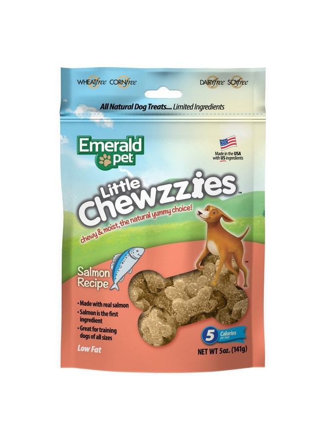 إميرالد بيت مكافآت تدريب الكلاب الخالية من القمح من إيميرالد بيت ليتل تشيوزيز - مكافآت صحية ولذيذة للكلاب مع لحوم حقيقية أو زبدة الفول السوداني - مكافآت للكلاب محدودة المكونات مصنوعة في الولايات المتحدة الأمريكية - سمك السلمون، 5 أونصة - Image 1