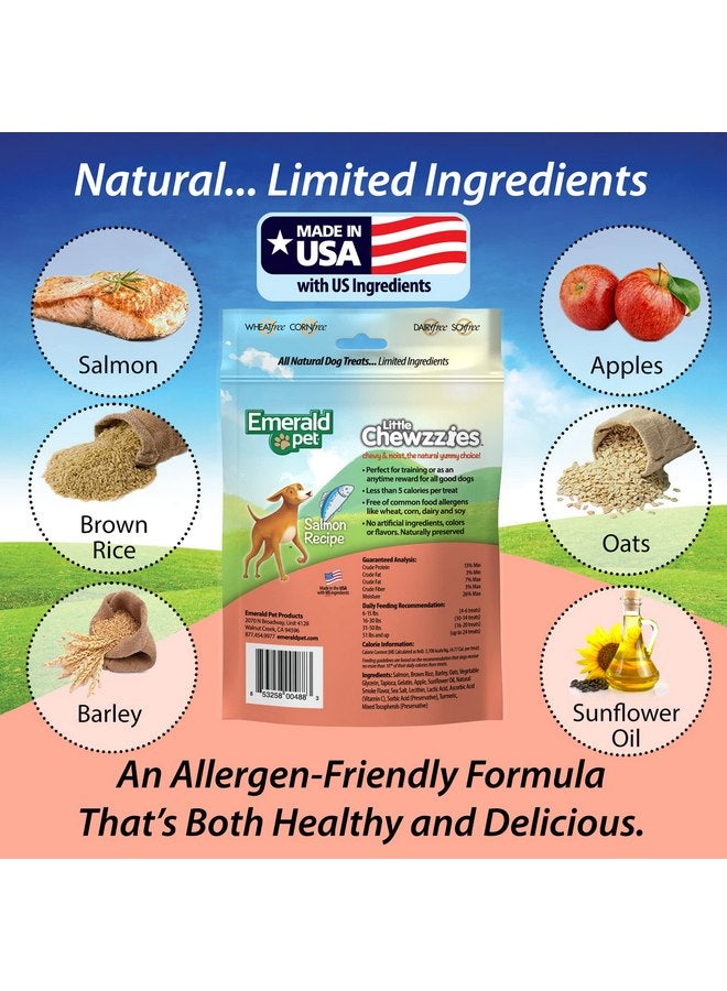 إميرالد بيت مكافآت تدريب الكلاب الخالية من القمح من إيميرالد بيت ليتل تشيوزيز - مكافآت صحية ولذيذة للكلاب مع لحوم حقيقية أو زبدة الفول السوداني - مكافآت للكلاب محدودة المكونات مصنوعة في الولايات المتحدة الأمريكية - سمك السلمون، 5 أونصة - Image 2