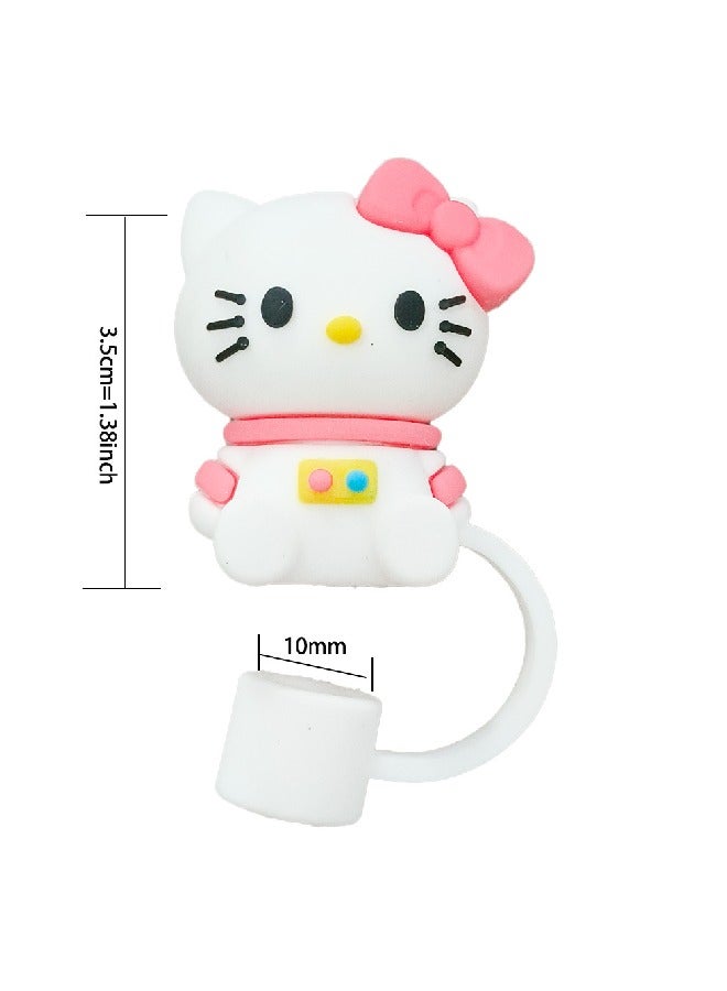 Cute Cartoon Straw Cap, Dustproof Straw Sleeve, 10mm  - Image 4