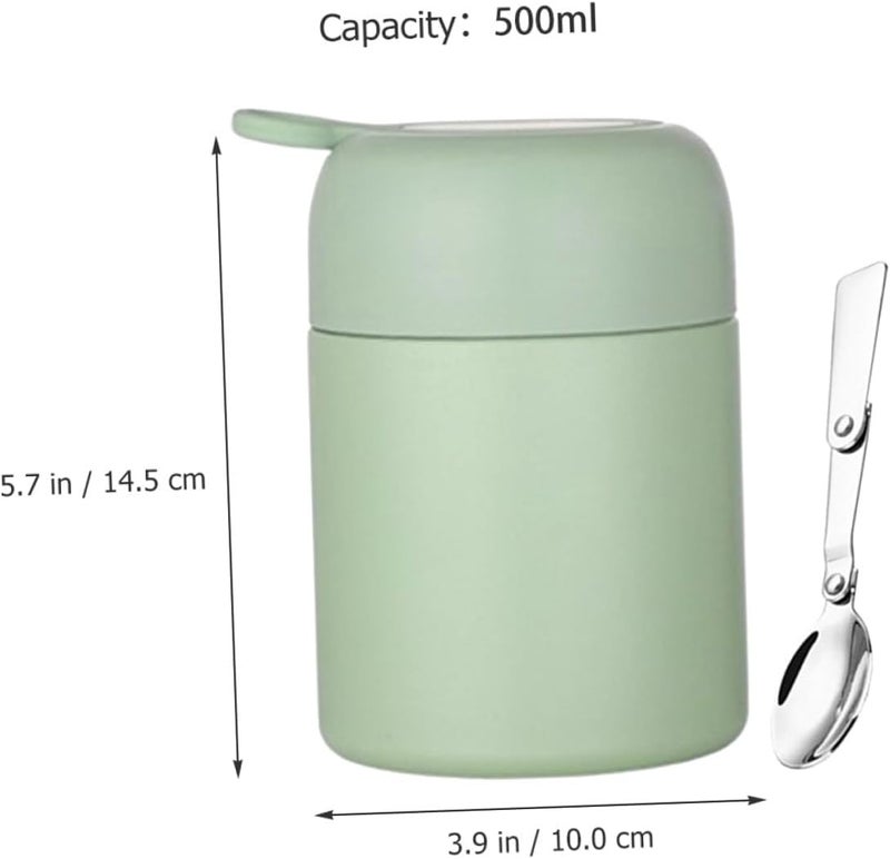 Local supply chain stock SOLUSTRE 500ml Insulated Food Jar Thermal Soup Cup with Spoon Leakproof Vacuum Breakfast Cup for Students and Office Portable Green Regulated warehouse storage Wide daily application Licensed warehouse stored goods Temp resistant Flexible varied design Wide use selected material User tested optimized build In-Kingdom stored commodity Shock rubber edge Repeated detach compatible build Multi-purpose Single & bulk storage compatible Scheduled warehouse deliver Local available supply Multi-use well-engineered build All-round applied quality Global light sturdy raw material Affordable purchase options All need matching options Versatile application Intra-city fast distribution Well-engineered versatile build Modern practical shape Changing environment compatible - Image 2