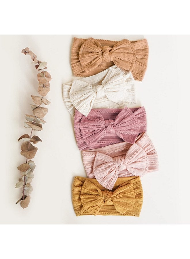 Prohouse 12 Pack Baby Nylon Headbands Hairbands Hair Bow Elastics Handmade Hair Accessories for Baby Girls Newborn Infant Toddlers Kids(Pink) - Image 4