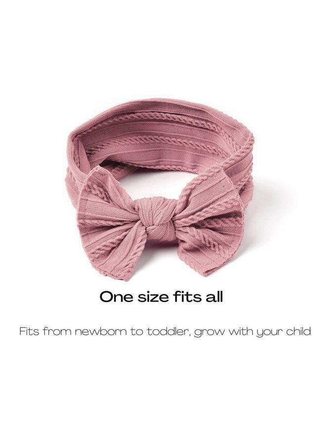 Prohouse 12 Pack Baby Nylon Headbands Hairbands Hair Bow Elastics Handmade Hair Accessories for Baby Girls Newborn Infant Toddlers Kids(Pink) - Image 2