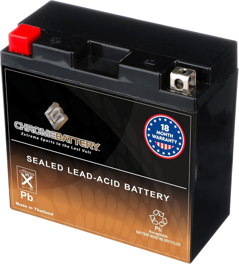 CB CHROMEBATTERY YT14B-BS 12 V 145 CCA AGM – Maintenance-Free 13 Ah Battery for Sportbike, ATV, Jet Ski, Scooter – T3 Nut & Bolt Terminal – Fits Yamaha FZ1, Honda CBR600RR, Suzuki GSX-S1000 - Image 1