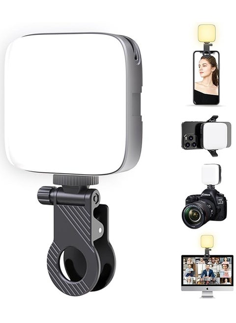 LED Video Light,Computer Light for Meeting Video Light,Multi-Angle Adjustable & Splicable Multi-Functional Pocket Fill Light   LED Selfie Light with Clips Portable Phone Light for Video Shooting Vlogging Kit, 60 Beads 3 Colors 9 Modes 1800mAh Battery, Fill Light for iPhone Photo Camera Computer Laptop TikTok Makeup Video Call
