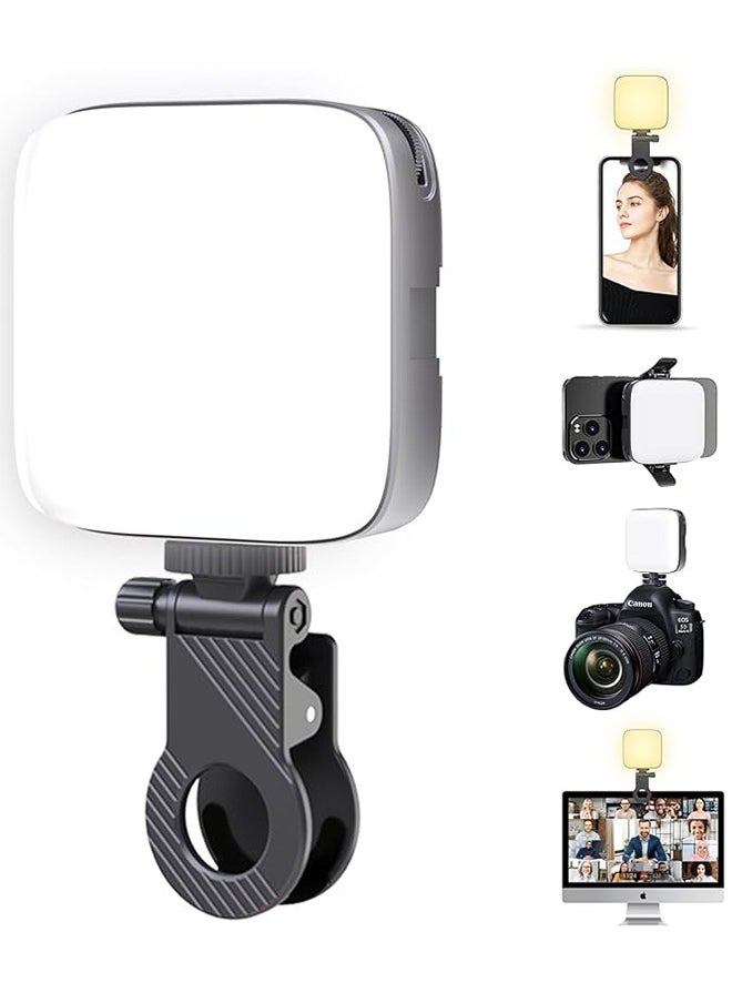 LED Video Light,Computer Light for Meeting Video Light,Multi-Angle Adjustable & Splicable Multi-Functional Pocket Fill Light   LED Selfie Light with Clips Portable Phone Light for Video Shooting Vlogging Kit, 60 Beads 3 Colors 9 Modes 1800mAh Battery, Fill Light for iPhone Photo Camera Computer Laptop TikTok Makeup Video Call