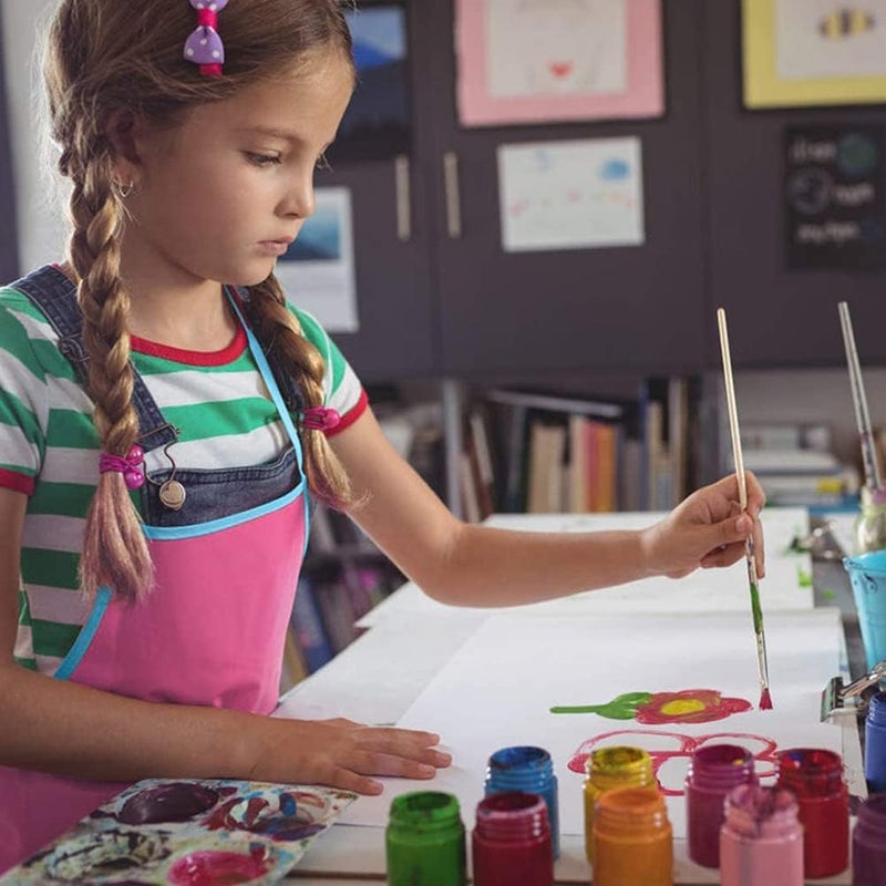 klarako 1PCS Children's Aprons with Pockets, Cooking Apron Children Boys Girls, Adjustable Toddler Cooking Apron,Children's Painting Apron for Painting, Baking, Cooking - Image 2