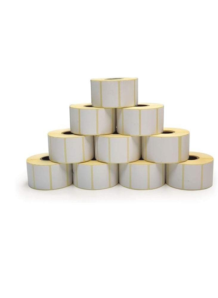 Office Maker 10-Piece Barcode Label Roll White Model Number : Barcode Labels 50.8mm x 25.4mm TTR 10 Pieces  - Image 2