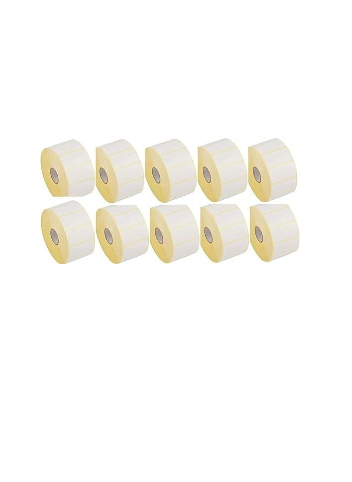 Office Maker 10-Piece Barcode Label Roll White Model Number : Barcode Labels 50.8mm x 25.4mm TTR 10 Pieces  - Image 3