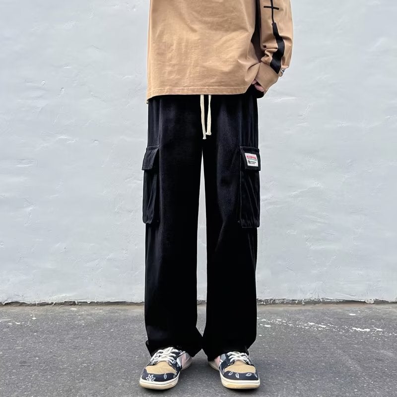 2023 Spring and Autumn Pi Handsome Jacket Mens Ins High Street Tide Brand Hong Kong Style Japanese Style Harajuku Style Korean Style Fashionable Loose Jacket Black  - Image 1