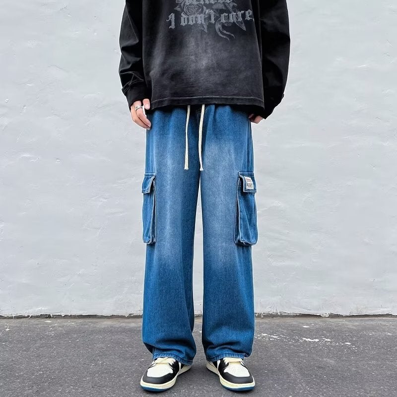 2023 Spring and Autumn Pi Handsome Jacket Mens Ins High Street Tide Brand Hong Kong Style Japanese Style Harajuku Style Korean Style Fashionable Loose Jacket Black  - Image 2