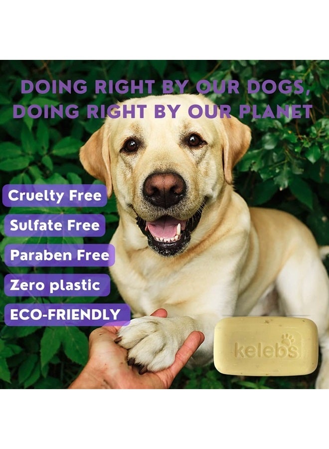 Kelebs Dog Shampoo | Allergies and itching | Dog Shampoo for Sensitive Skin | Puppy Shampoo | All Natural Dog Soap Bar with Lavender Oil & Oatmeal | for Smelly Dogs, Zero Plastic Vegan 3PCS - Image 4