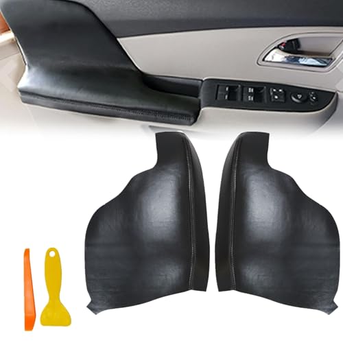 AOUTTUOA Car Front Door Armrest Cover Fit for Honda Odyssey 2011 2012 2013 2014 2015 2016 2017 Car Door Arm Rest Replace Skin Upholstery AntiScratch 2Pcs Dark Gray Leather Leather Part Only - Image 1