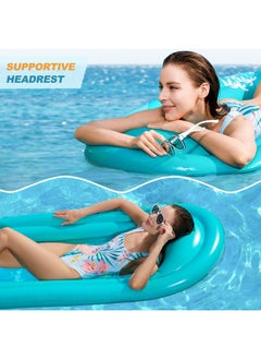 Jasonwell Inflatable Pool Lounger Float - Pool Float Stable Relaxing Water Hammock Floatie For Swimming Pool Tanning Lounge Floating Pool Party Toy For Adults Kids (Blue W Mesh)  - Image 5