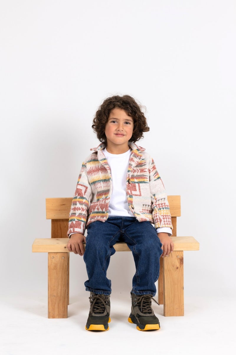 Kids A More Dynamic Lace-Up and Zippered Leather Boy Boots Khaki - Image 3