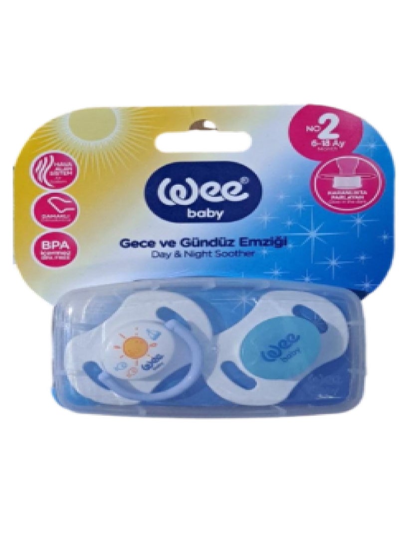 Wee baby - Wee Baby Soother Night & Day No.2 - 2 PC 6-18M - Image 1