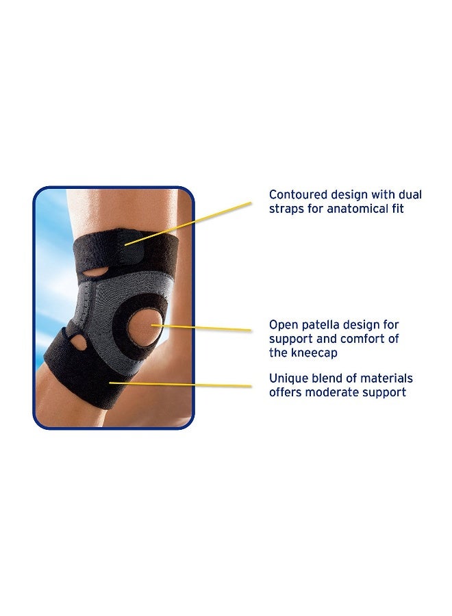 FUTURO Futuro Performance Knee Support Large size, 1 unit/pack | Black/Grey color | 45697ENR | High performance design for support while active | Moderate support | Knee Support  - Image 3