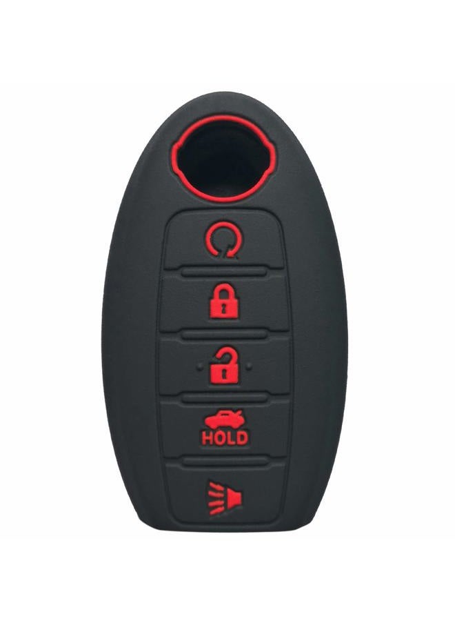 Coolbestda 2Pcs Rubbber 5 Buttons Smart Key Fob Cover Case Skin Glove for 2018 2019 2020 2021 Nissan Armada Rogue Maxima Altima Sedan Pathfinder  - Image 4