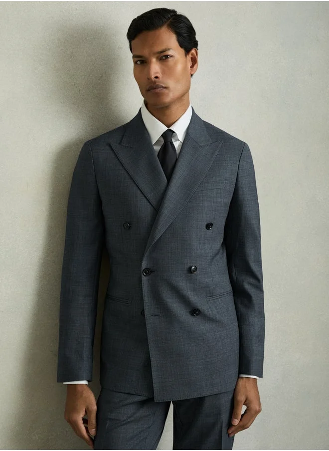 REISS Db Peak Textured Bla