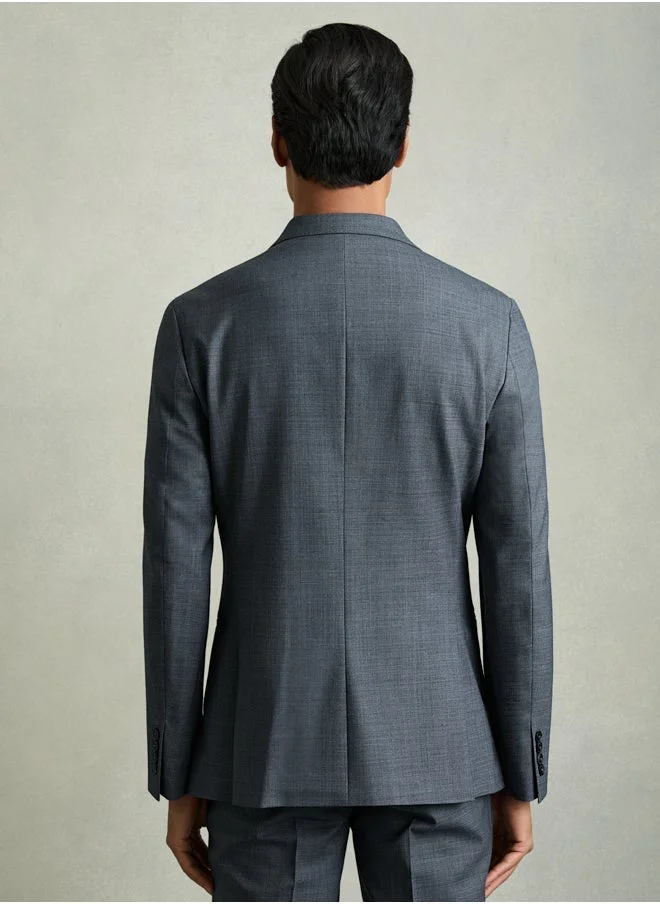 REISS Db Peak Textured Bla