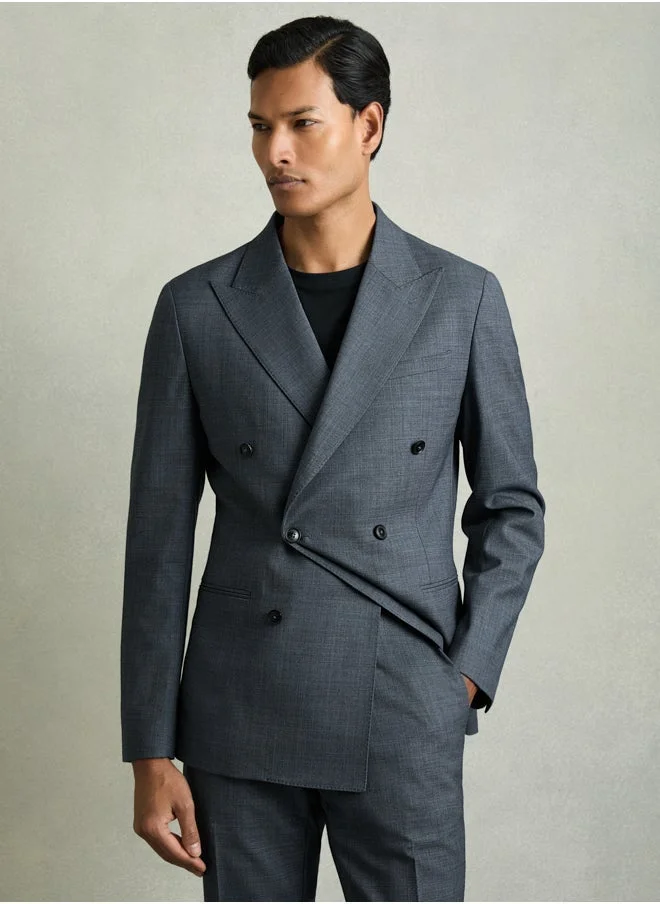 REISS Db Peak Textured Bla